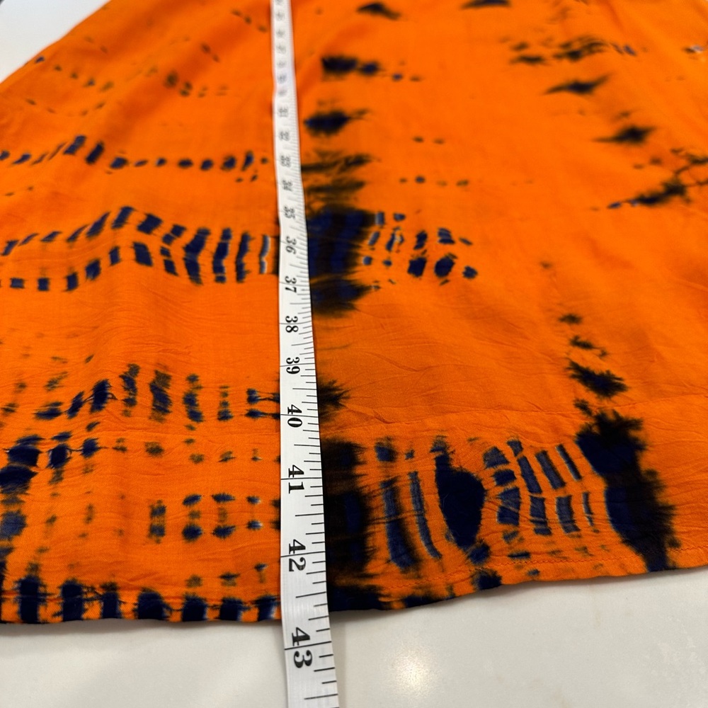 Olivaceous Orange tie dye strappy coverup dress - Picture 6 of 7